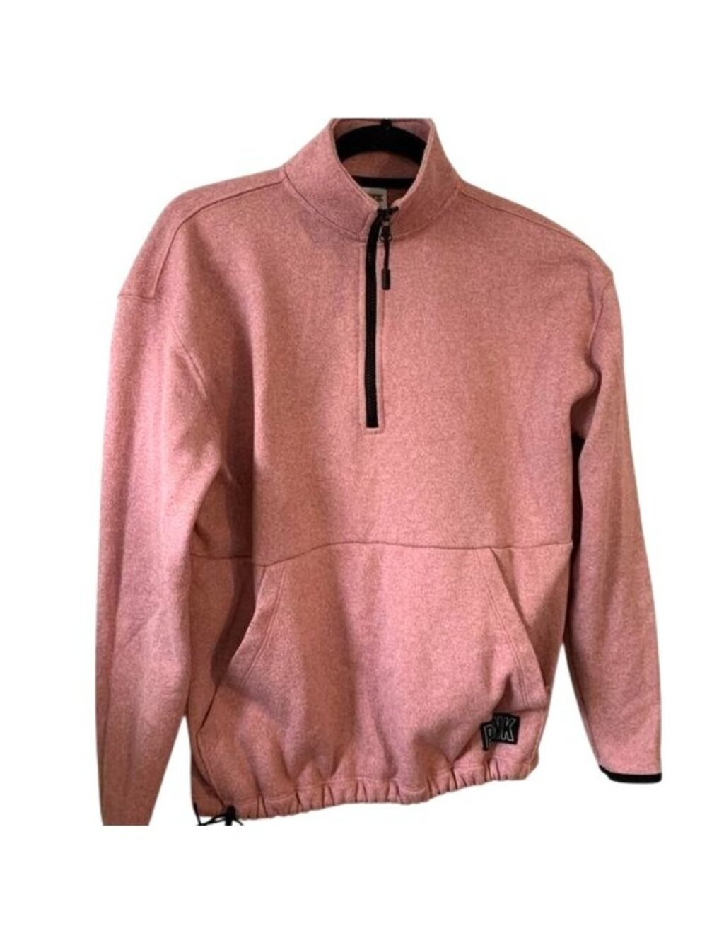 Victorias Secret Pink XS Half-Zip Pullover Sweater Rose Pink Knit Womens Top